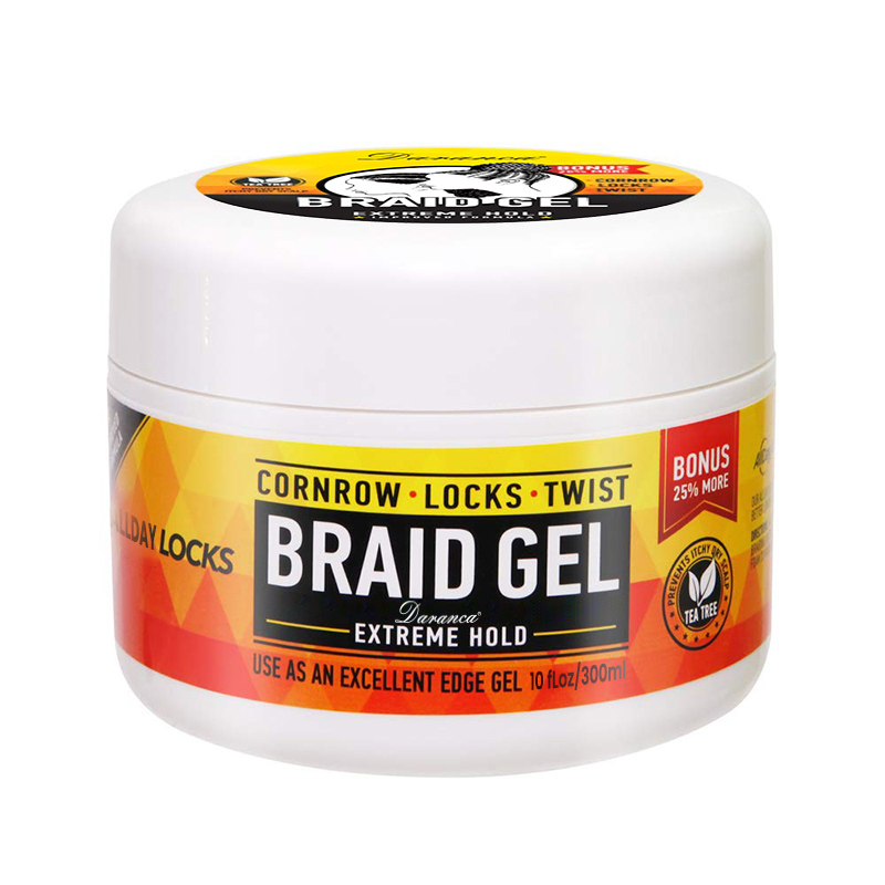 Hydrating hair gel for braids