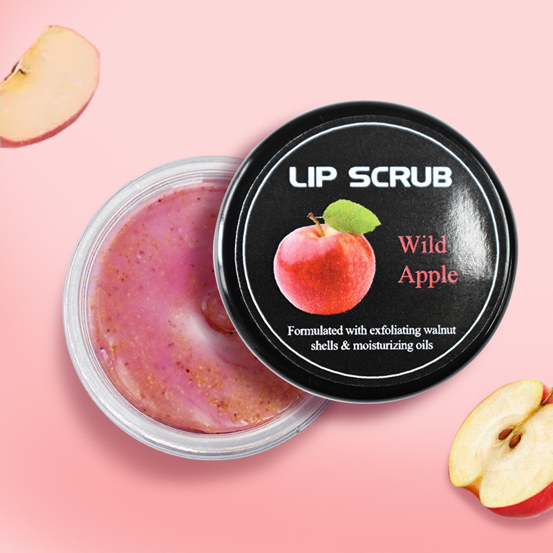 nourishing effects of wild apple lip scrub